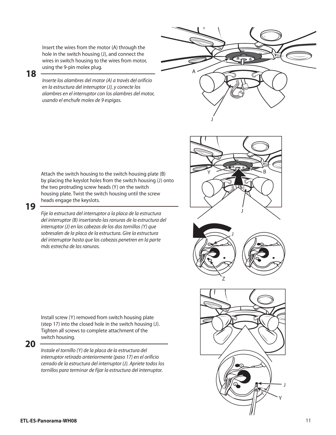 Westinghouse installation instructions ETL-ES-Panorama-WH08 