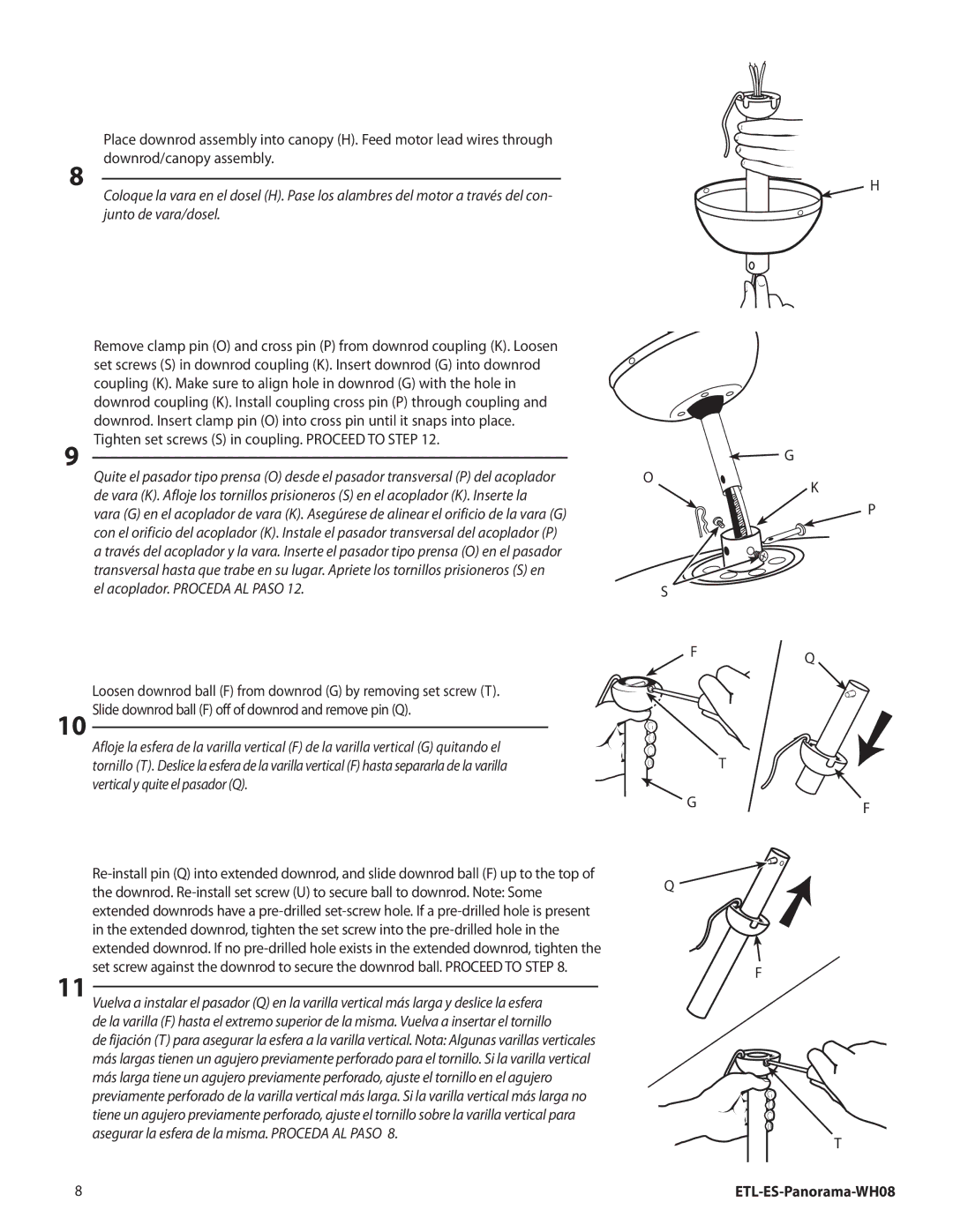 Westinghouse WH08 installation instructions El acoplador. Proceda AL Paso 