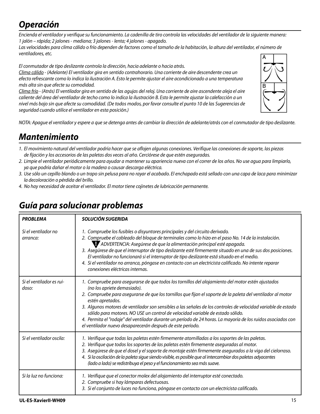 Westinghouse manual Problema Solución Sugerida, UL-ES-XavierII-WH09 