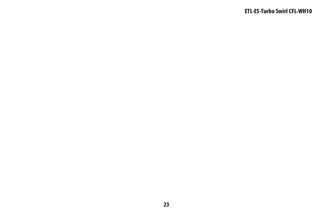 Westinghouse owner manual ETL-ES-Turbo Swirl CFL-WH10 