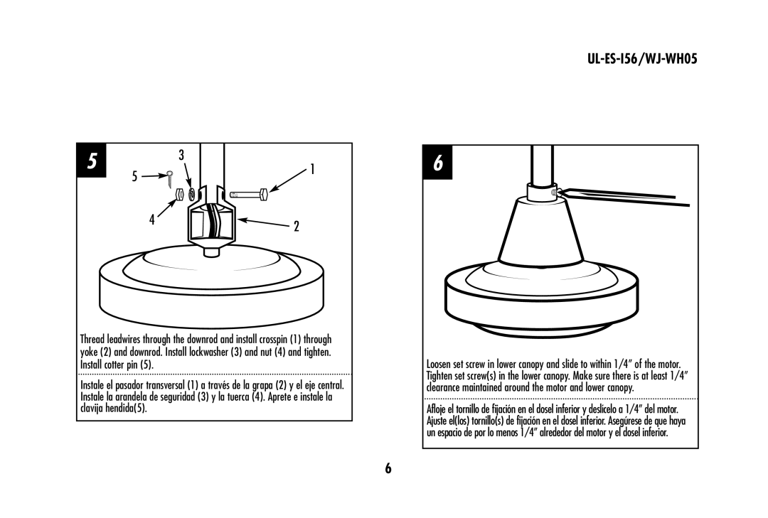 Westinghouse owner manual UL-ES-I56/WJ-WH05 