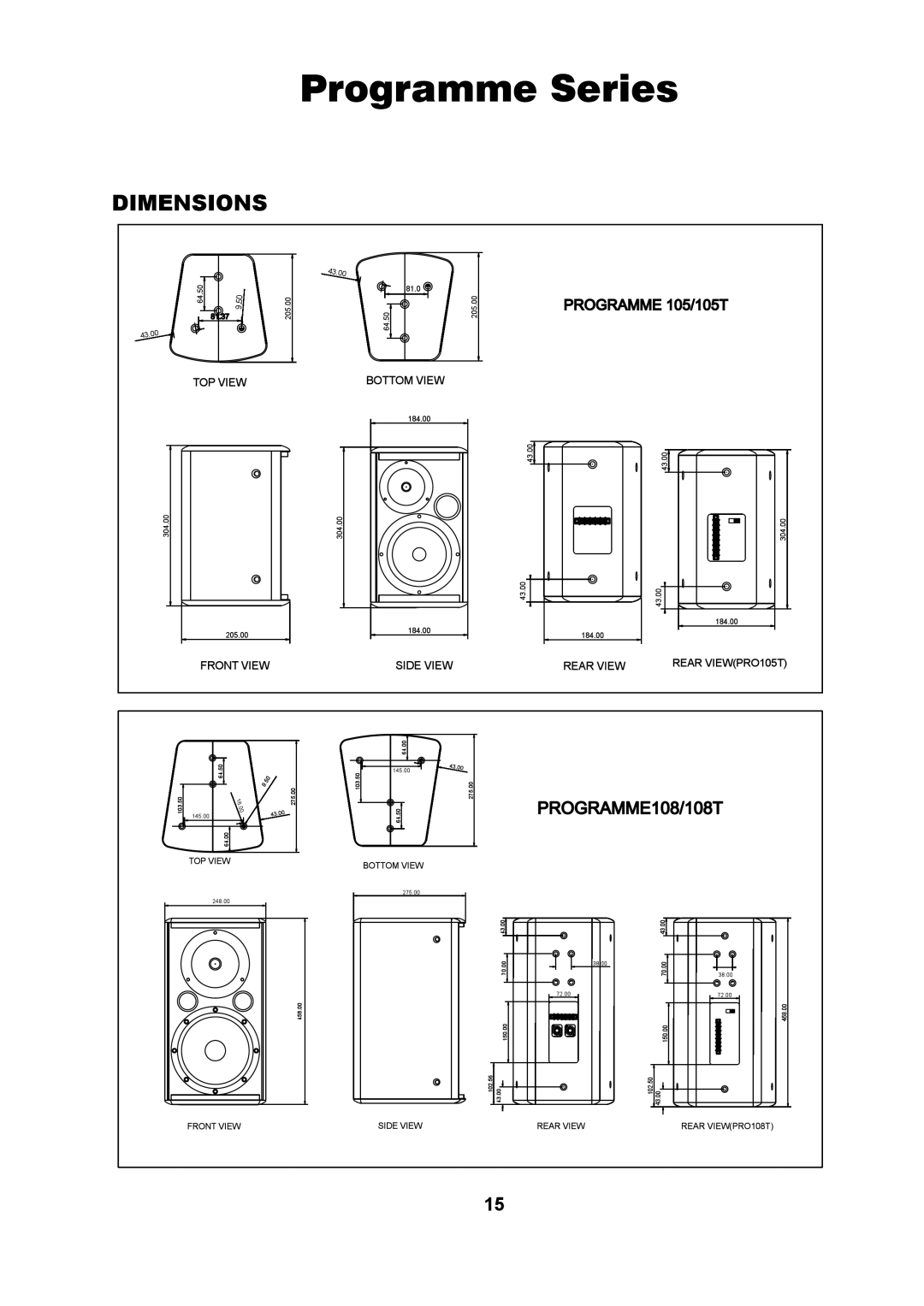 Wharfedale 105T, 406T, 205T, 206T, 108T manual 