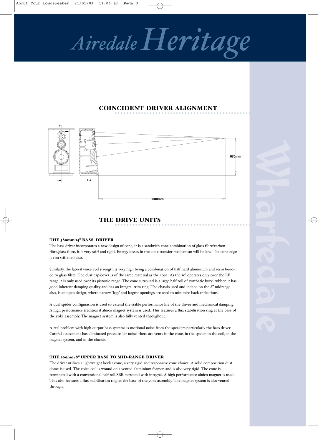 Wharfedale 539, 877 manual Coincident Driver Alignment, Drive Units 