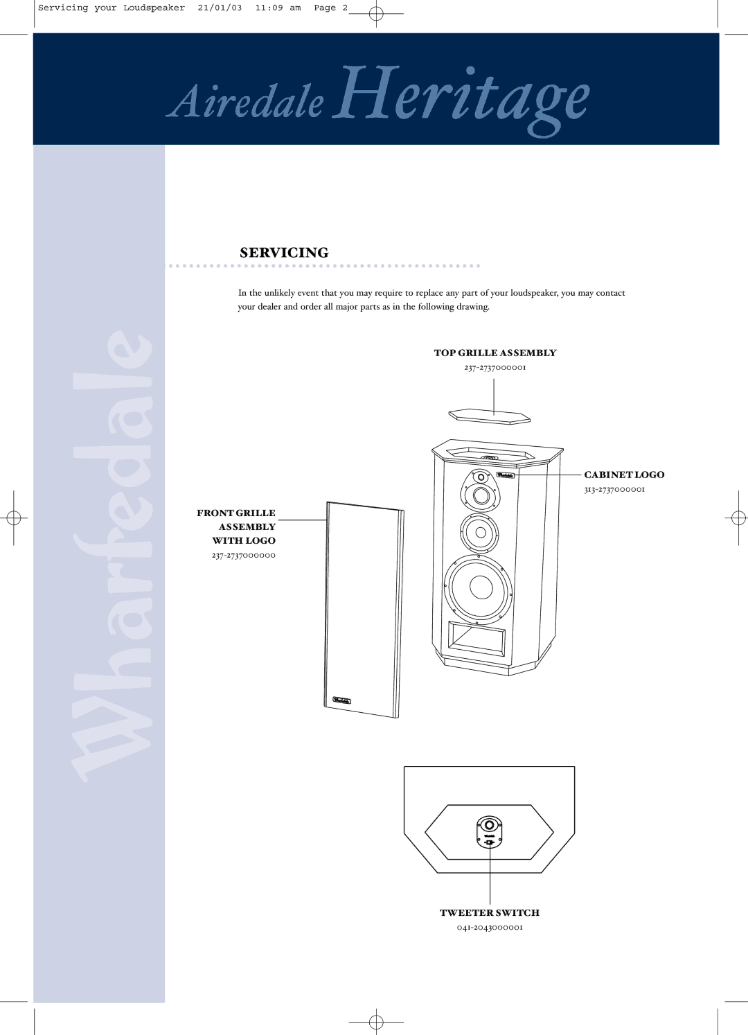 Wharfedale 877, 539 manual Servicing 