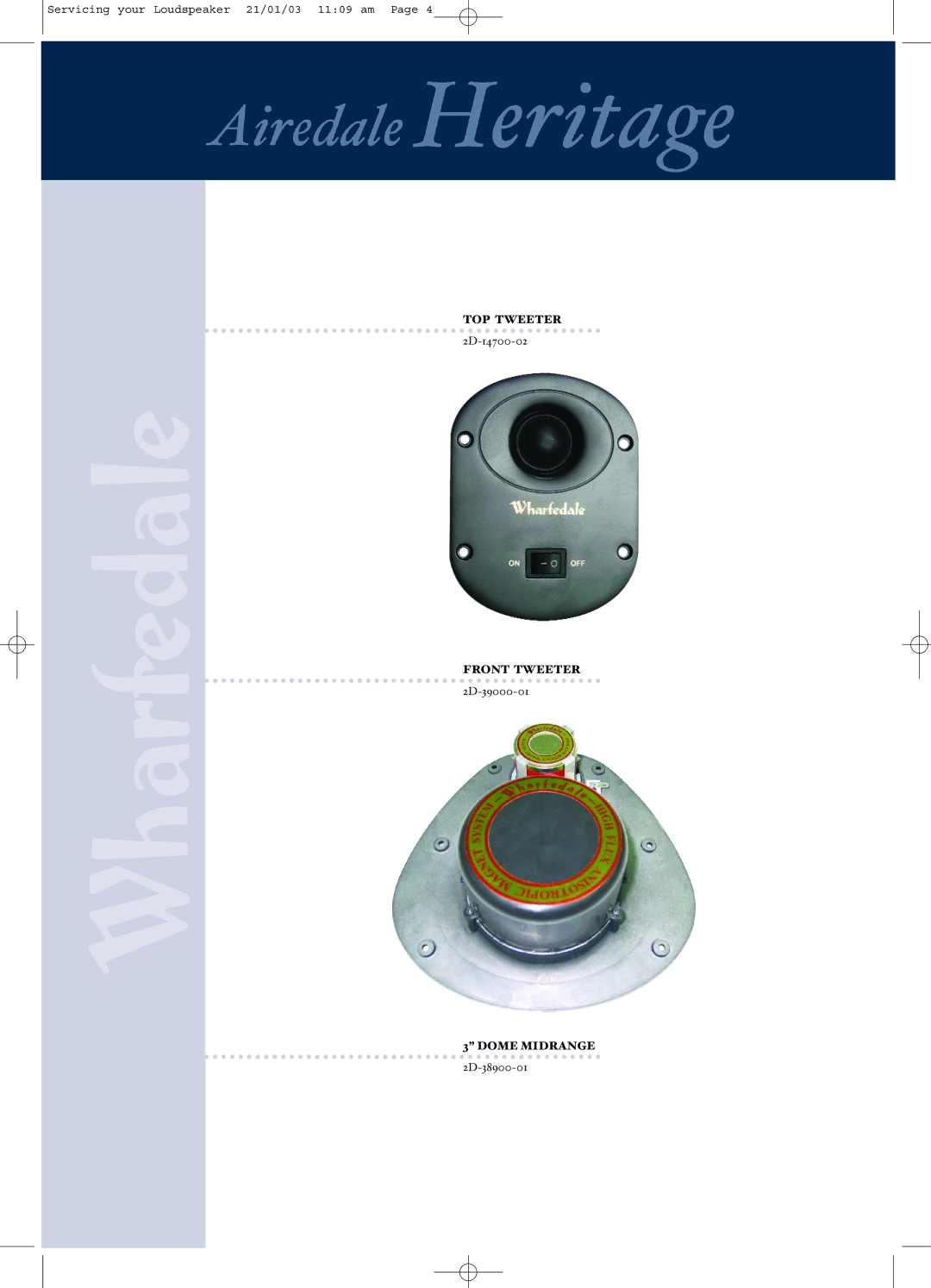 Wharfedale 877, 539 manual Dome Midrange 