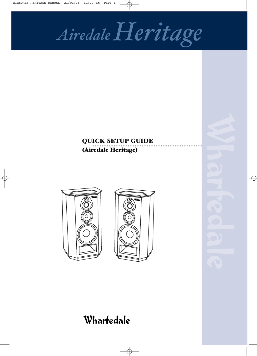 Wharfedale 539, 877 manual Quick Setup Guide 