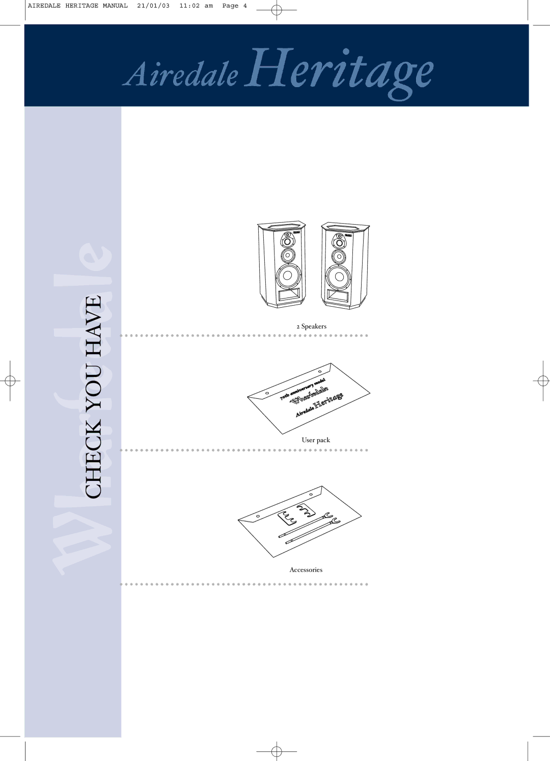 Wharfedale 877, 539 manual Check YOU have 