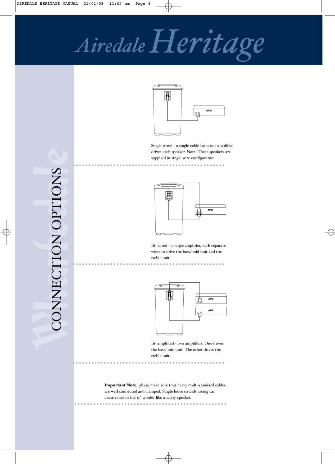 Wharfedale 877, 539 manual Connection Options 