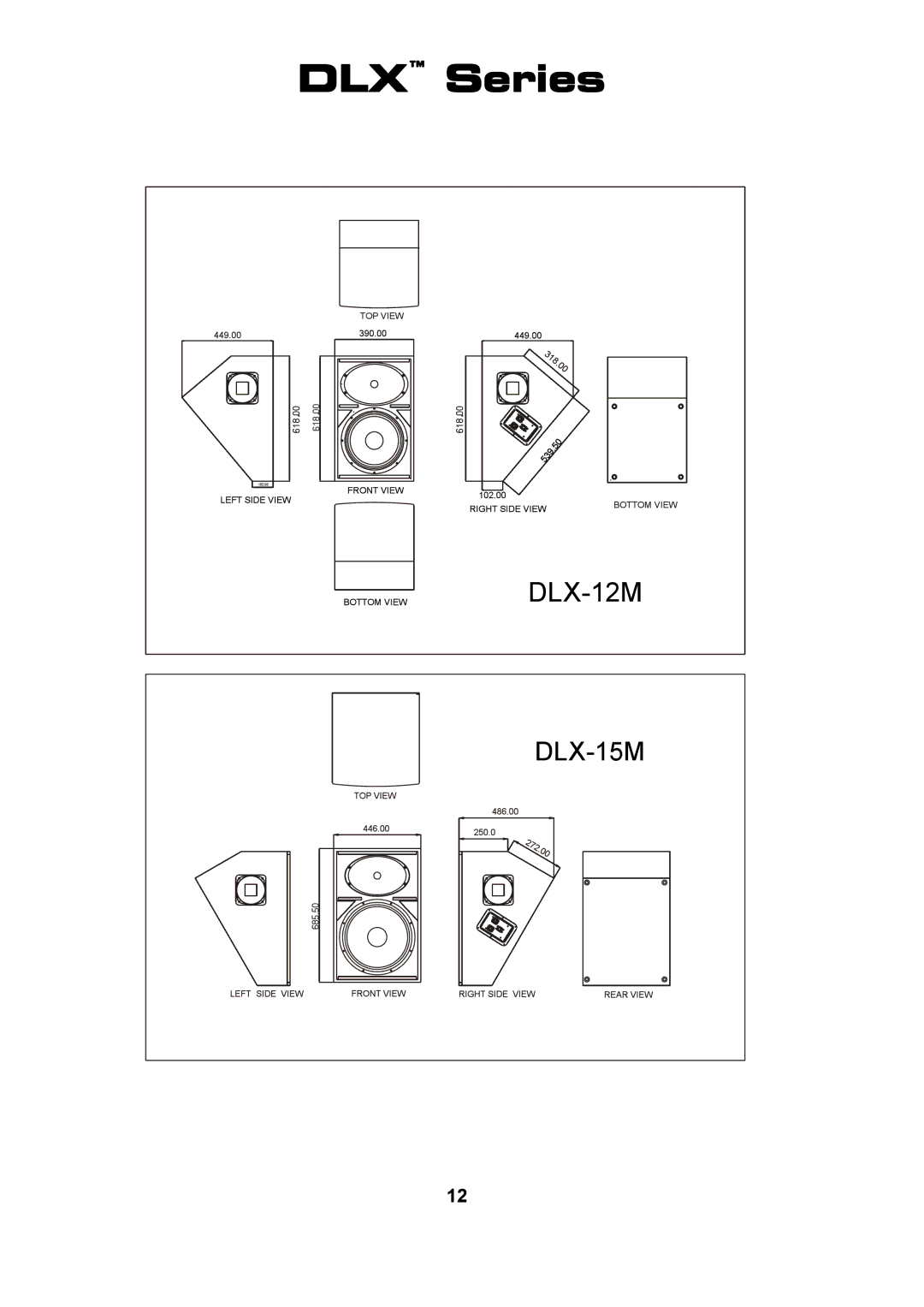 Wharfedale DLX 218B, DLX 215, DLX 153, DLX 12M, DLX 15M, DLX 18B, DLX 15B manual 