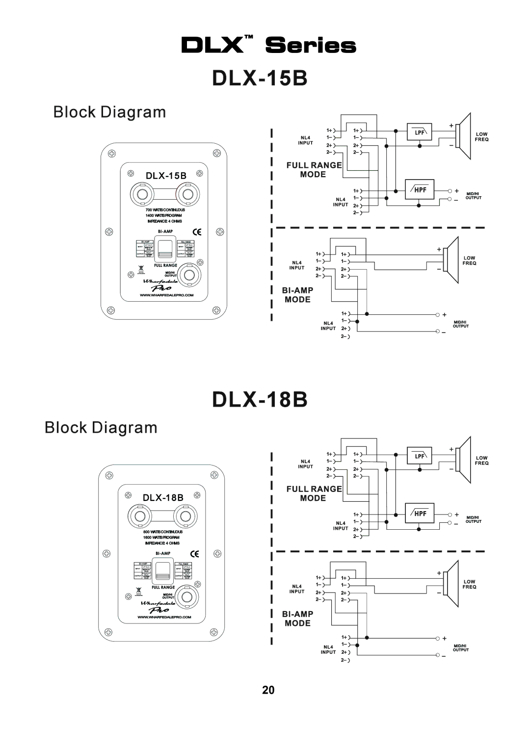 Wharfedale DLX 15M, DLX 215, DLX 153, DLX 12M, DLX 218B, DLX 18B, DLX 15B manual 