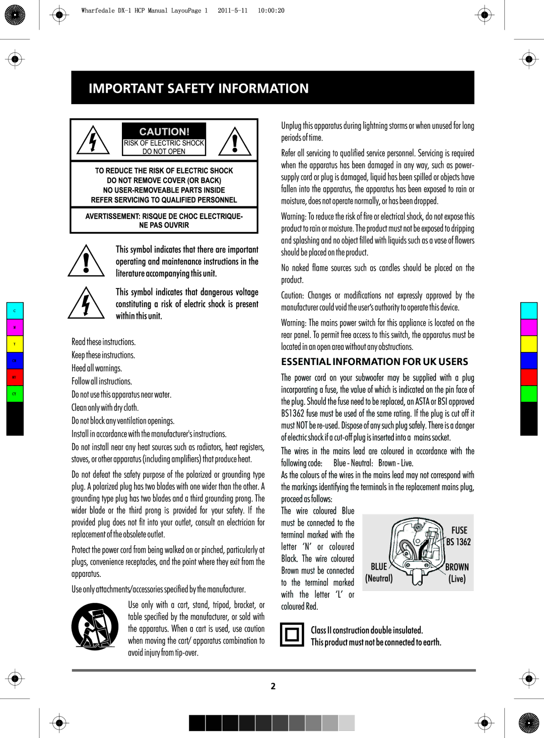 Wharfedale DX-1HCP manual 