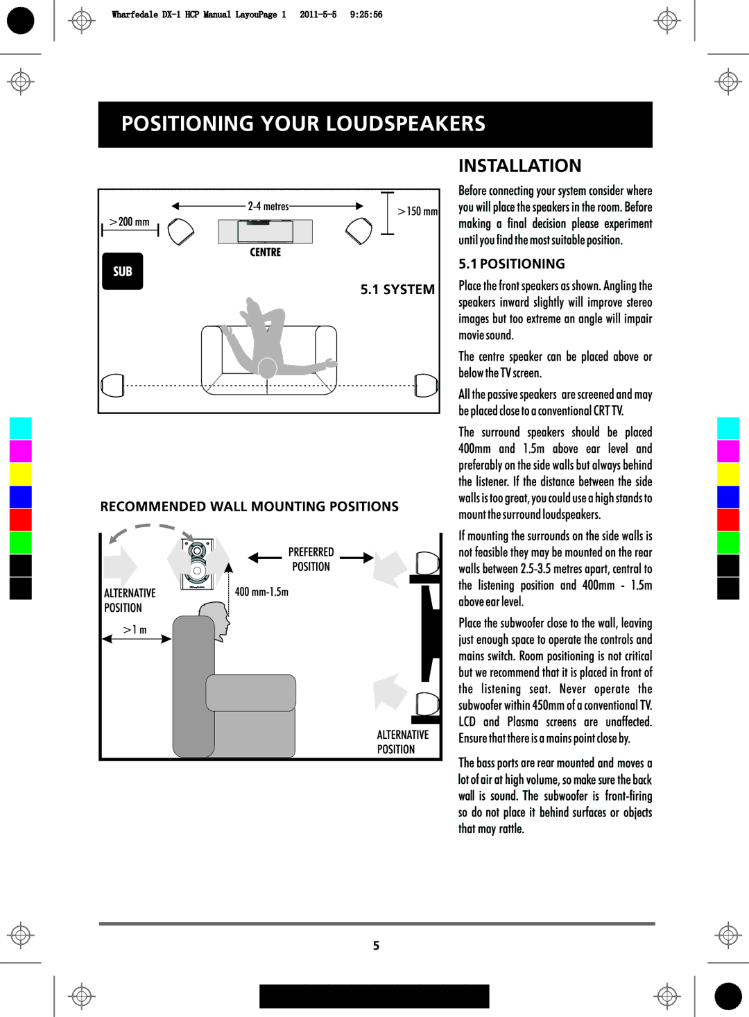 Wharfedale DX-1HCP manual 