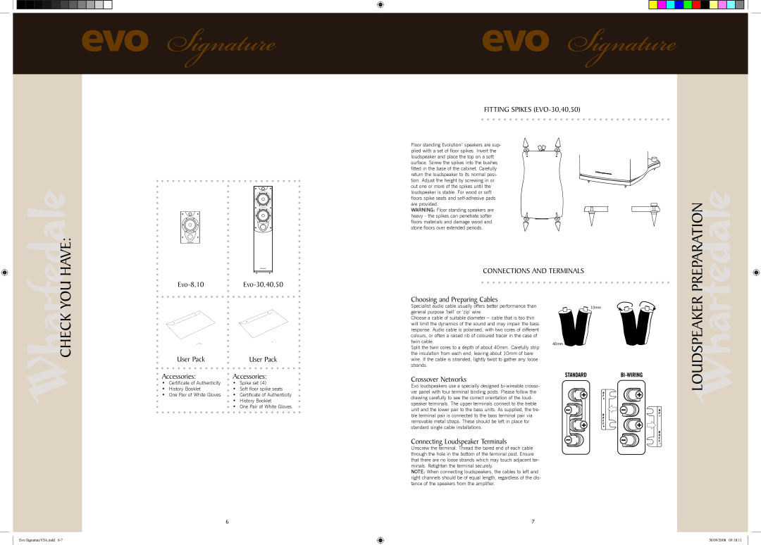 Wharfedale EVO 10, EVO 40, EVO 50, EVO 30, EVO 8 user manual Have, loudspeaker preparation, Evolution², Check You 
