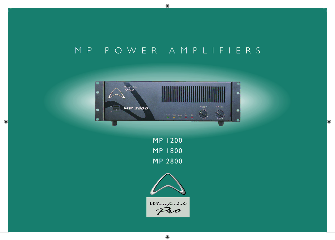 Wharfedale MP 2800, MP 1800 manual P O W E R a M P L I F I E R S 