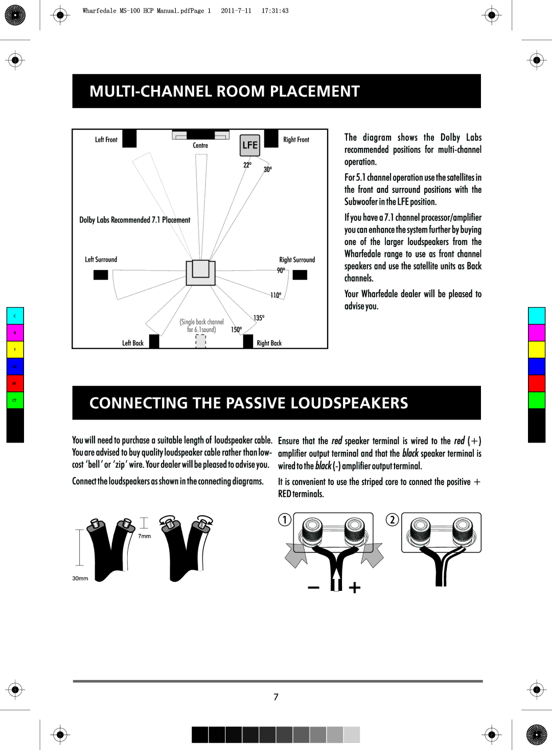 Wharfedale MS-100 HCP manual 