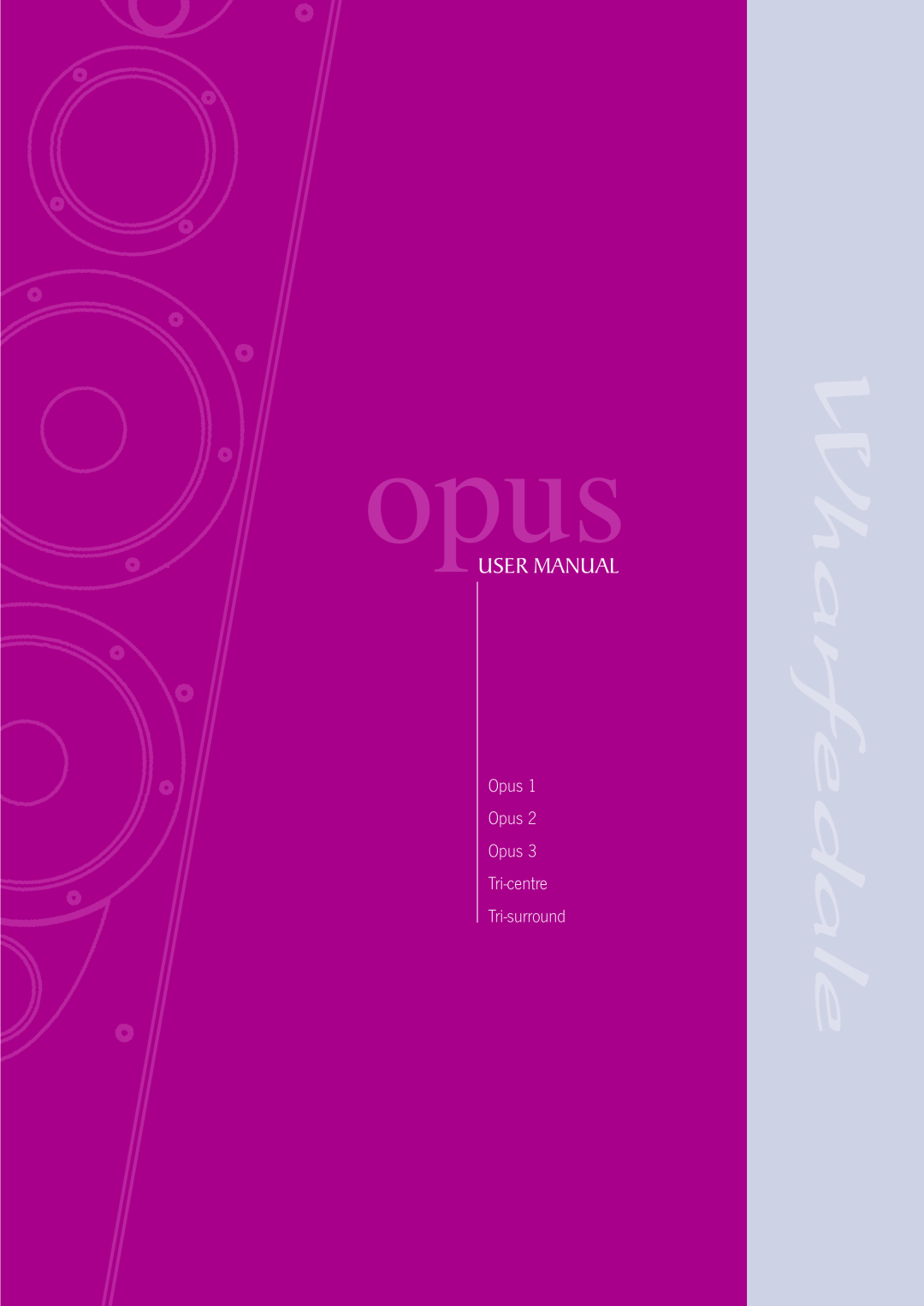 Wharfedale opus user manual User Manual, Opus Opus Opus Tri-centre Tri-surround 
