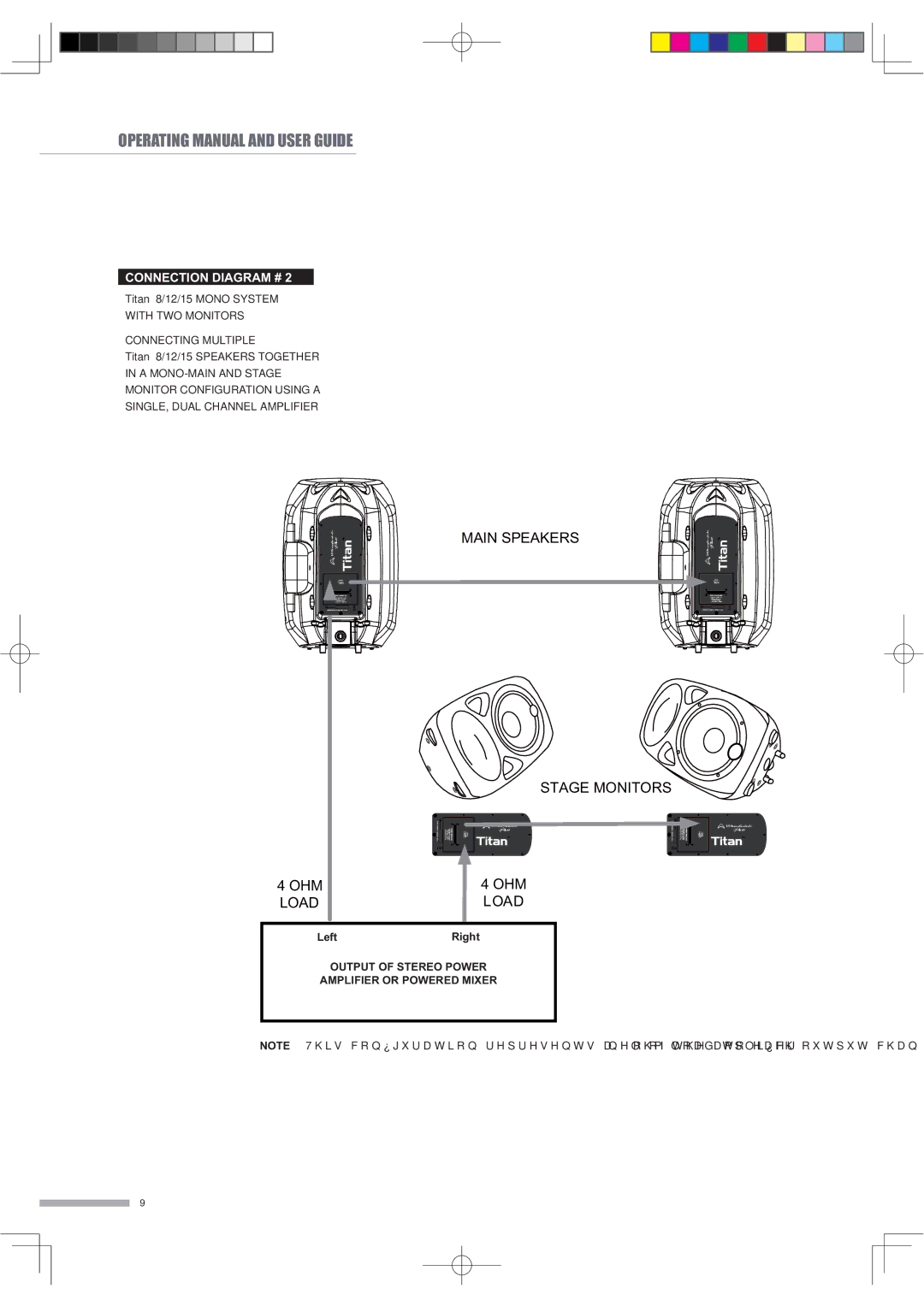 Wharfedale SUB A12, 15 PASSIVE, 12 PASSIVE, 15 ACTIVE, 8 ACTIVE Connection Diagram #, With TWO Monitors Connecting Multiple 