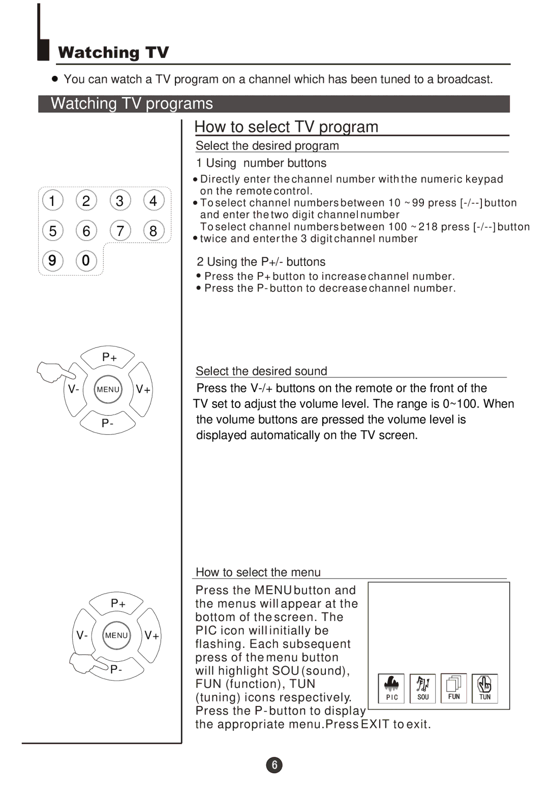 Wharfedale WH-TV/DVD21NO owner manual Watching TV programs, How to select TV program 