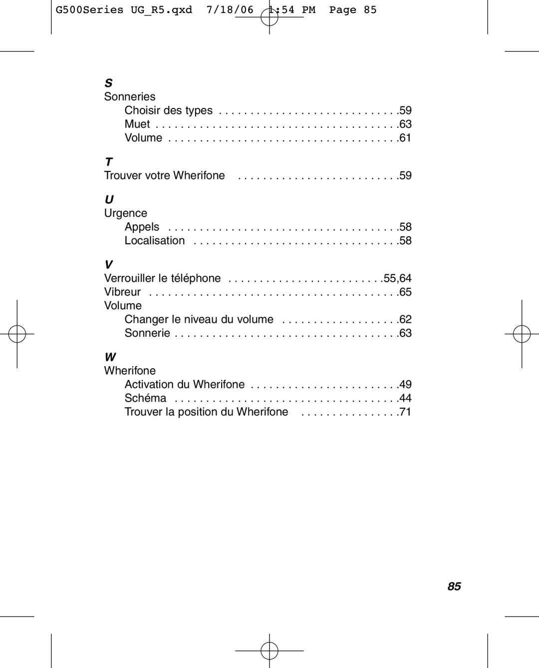 Wherify Wireless G550, G500 Series manual Schéma Trouver la position du Wherifone 