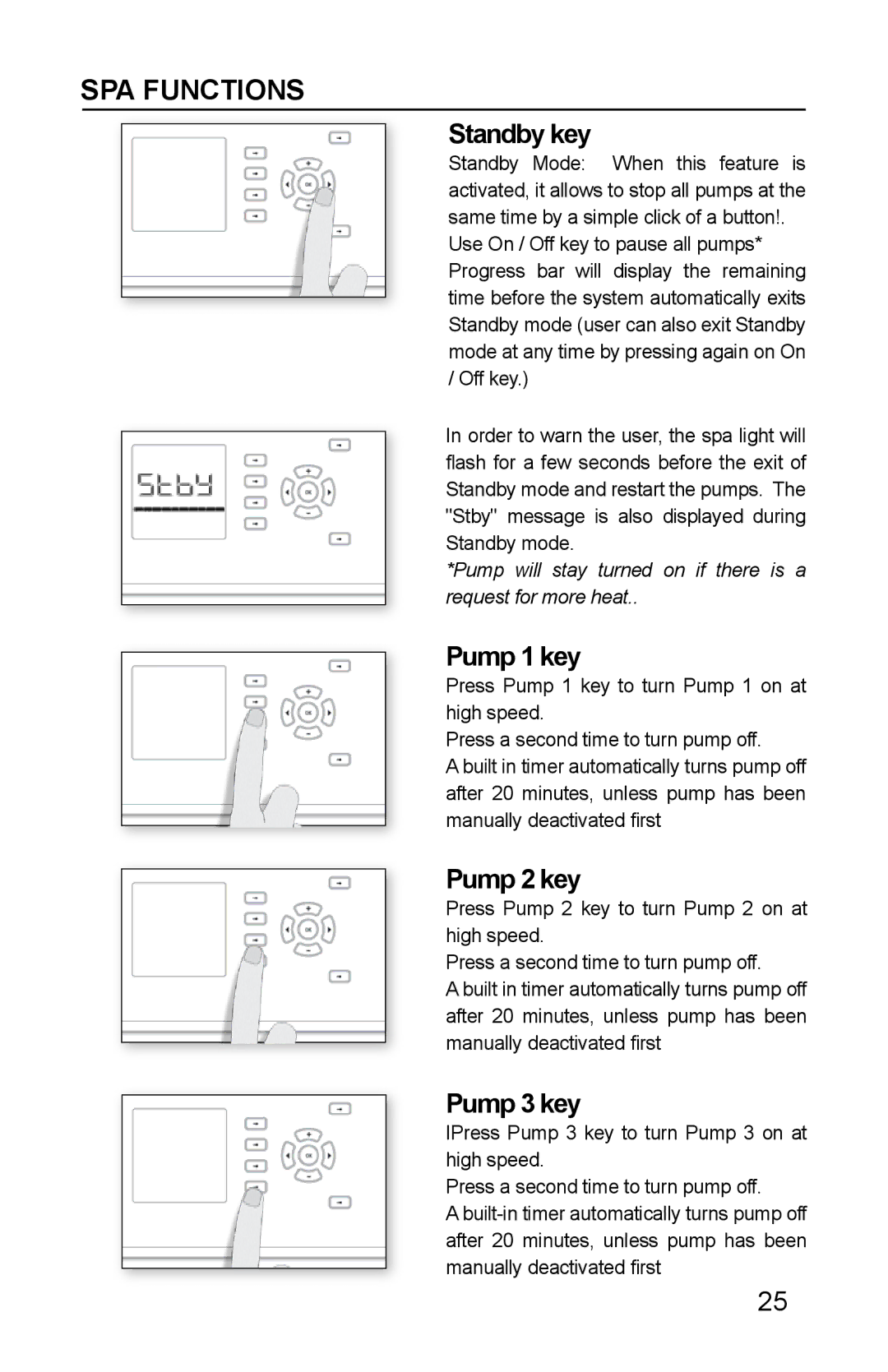 Whirlpool 11-0086-11 owner manual SPA Functions 