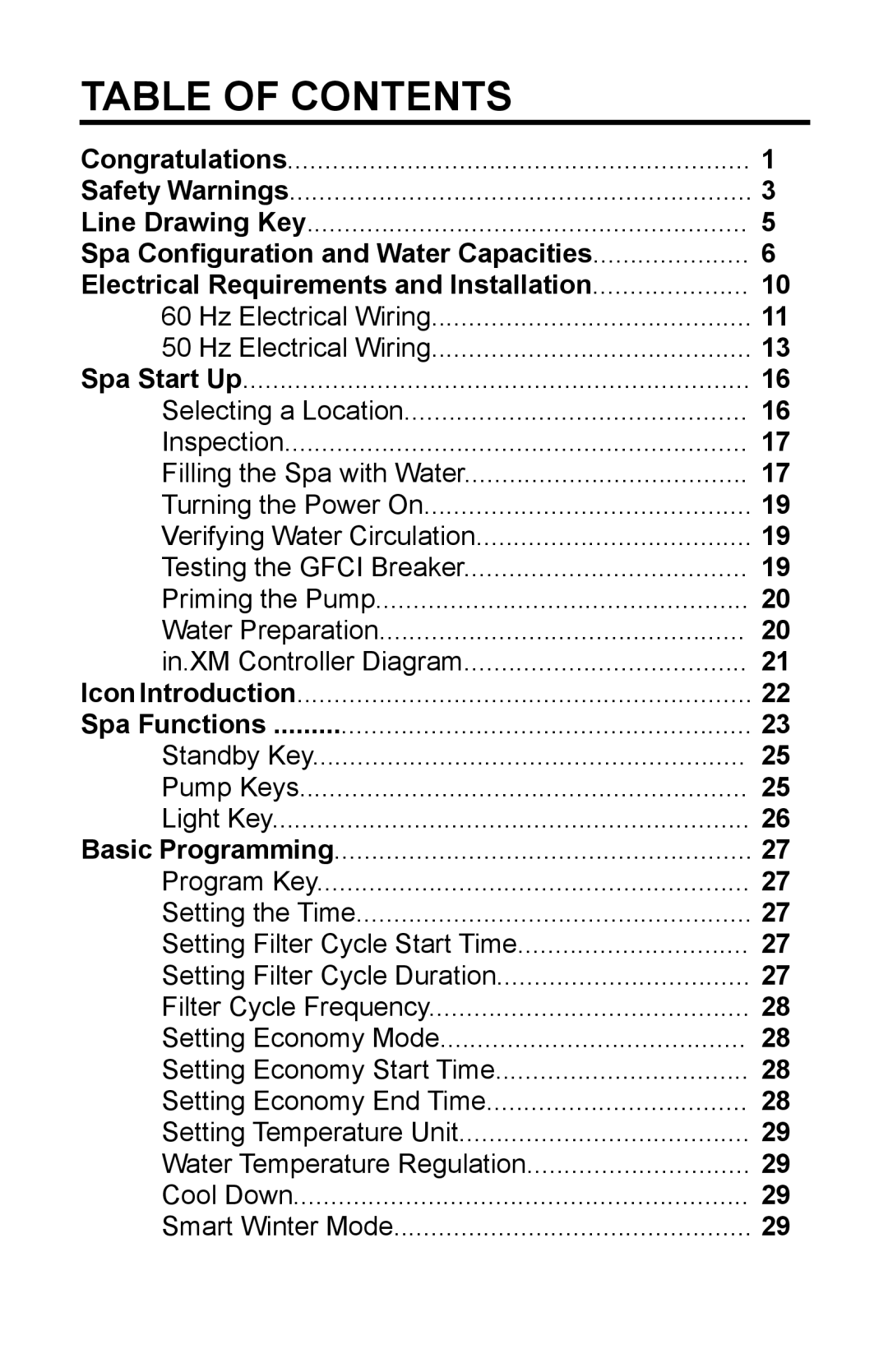 Whirlpool 11-0086-11 owner manual Table of Contents 