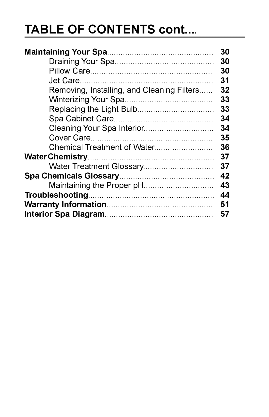 Whirlpool 11-0086-11 owner manual Table of Contents 