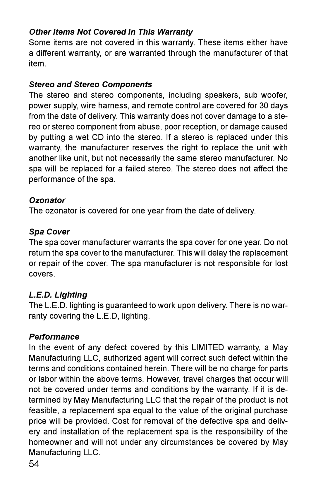 Whirlpool 11-0086-11 owner manual Ozonator 