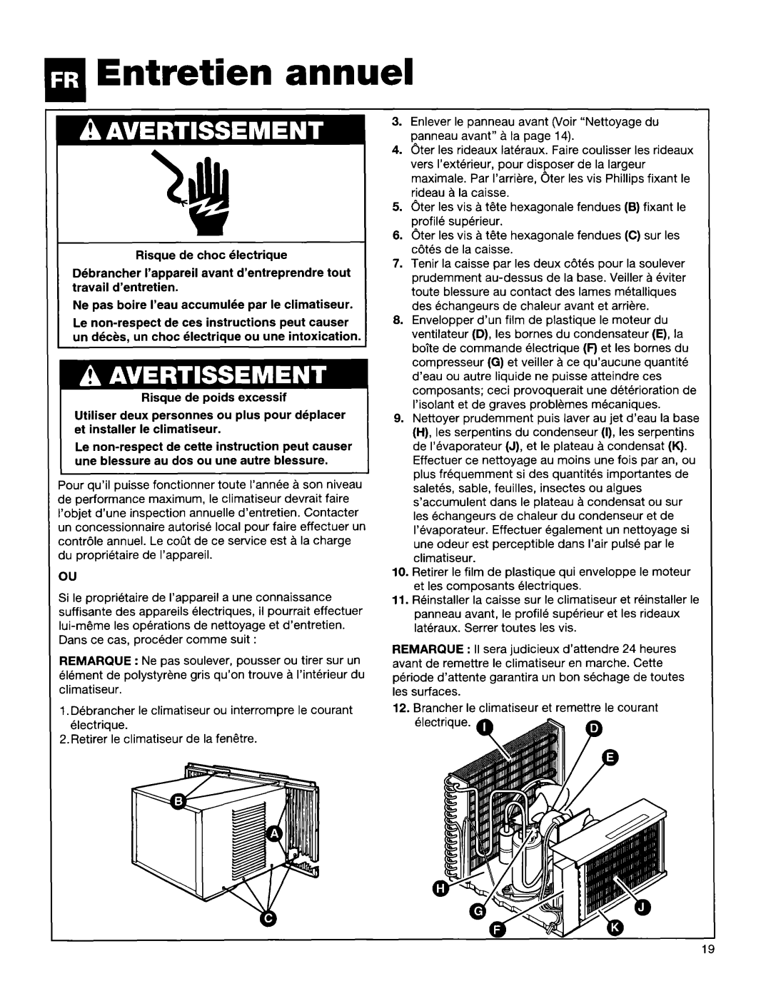 Whirlpool 1172397 installation instructions ?! Entretien annuel 