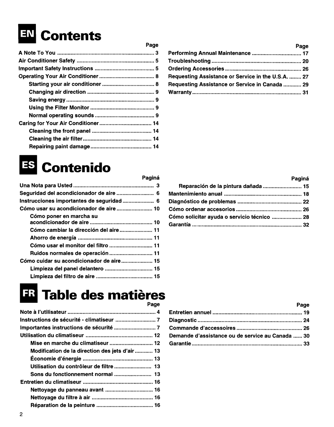 Whirlpool 1172397 installation instructions Contents, Matikes 