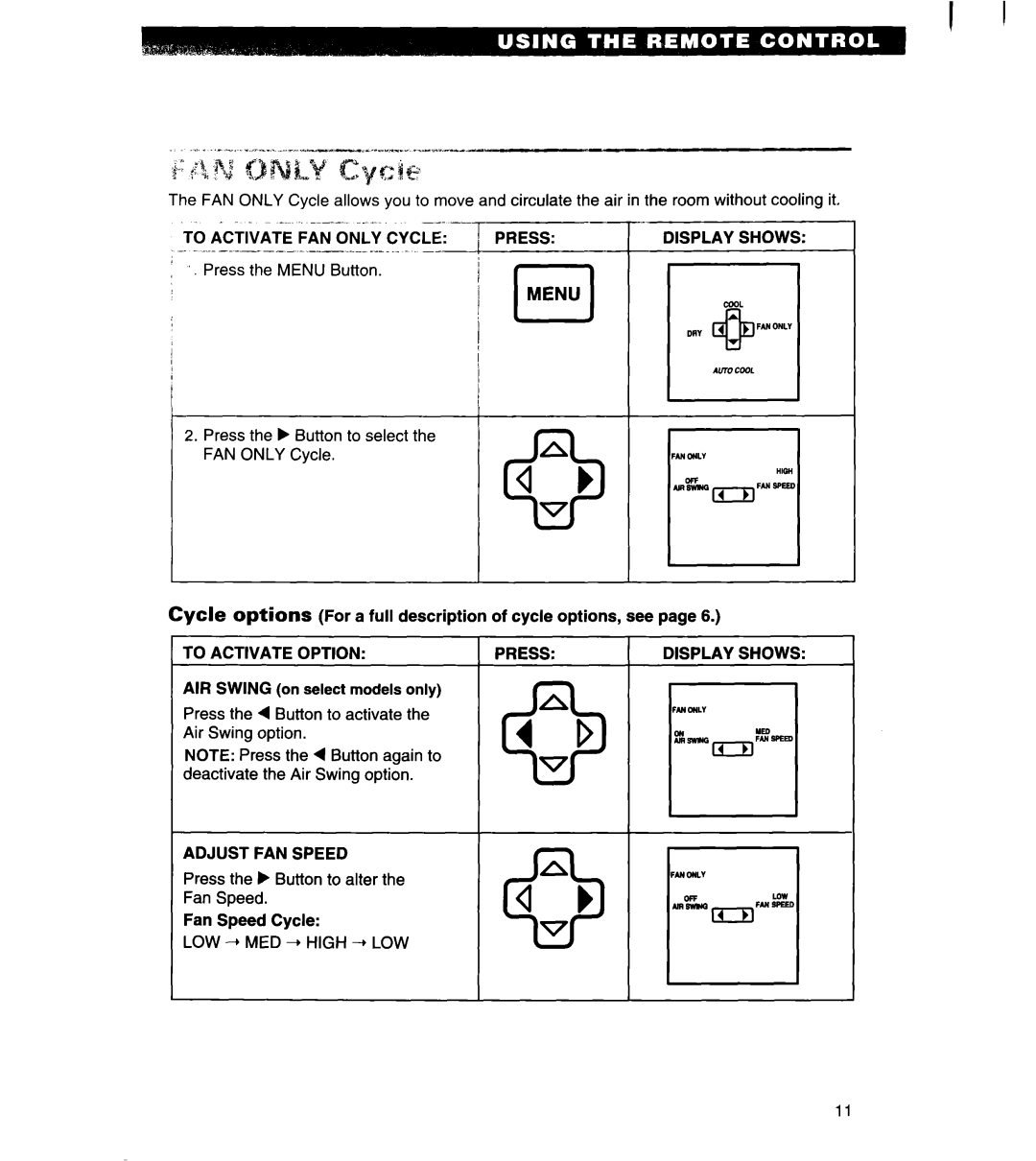 Whirlpool 1180435-A important safety instructions Menu 