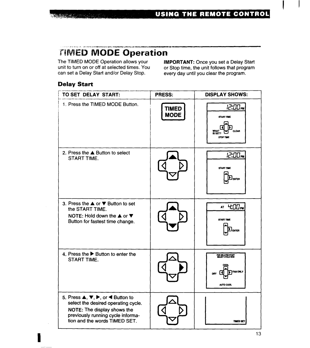 Whirlpool 1180435-A important safety instructions To SET Delay Start Press, Start Time 