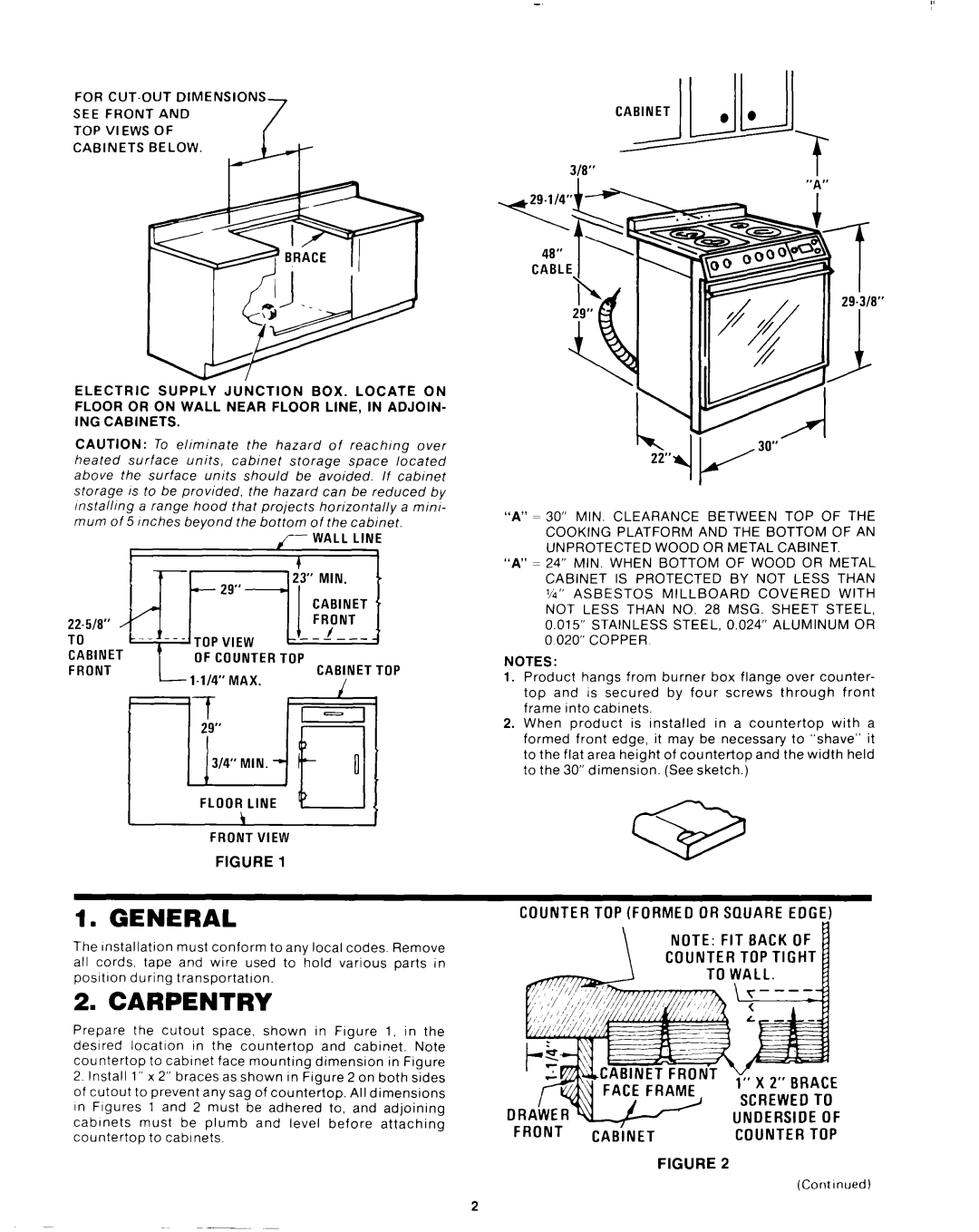 Whirlpool 1.32E+13 manual General, Carpentry 