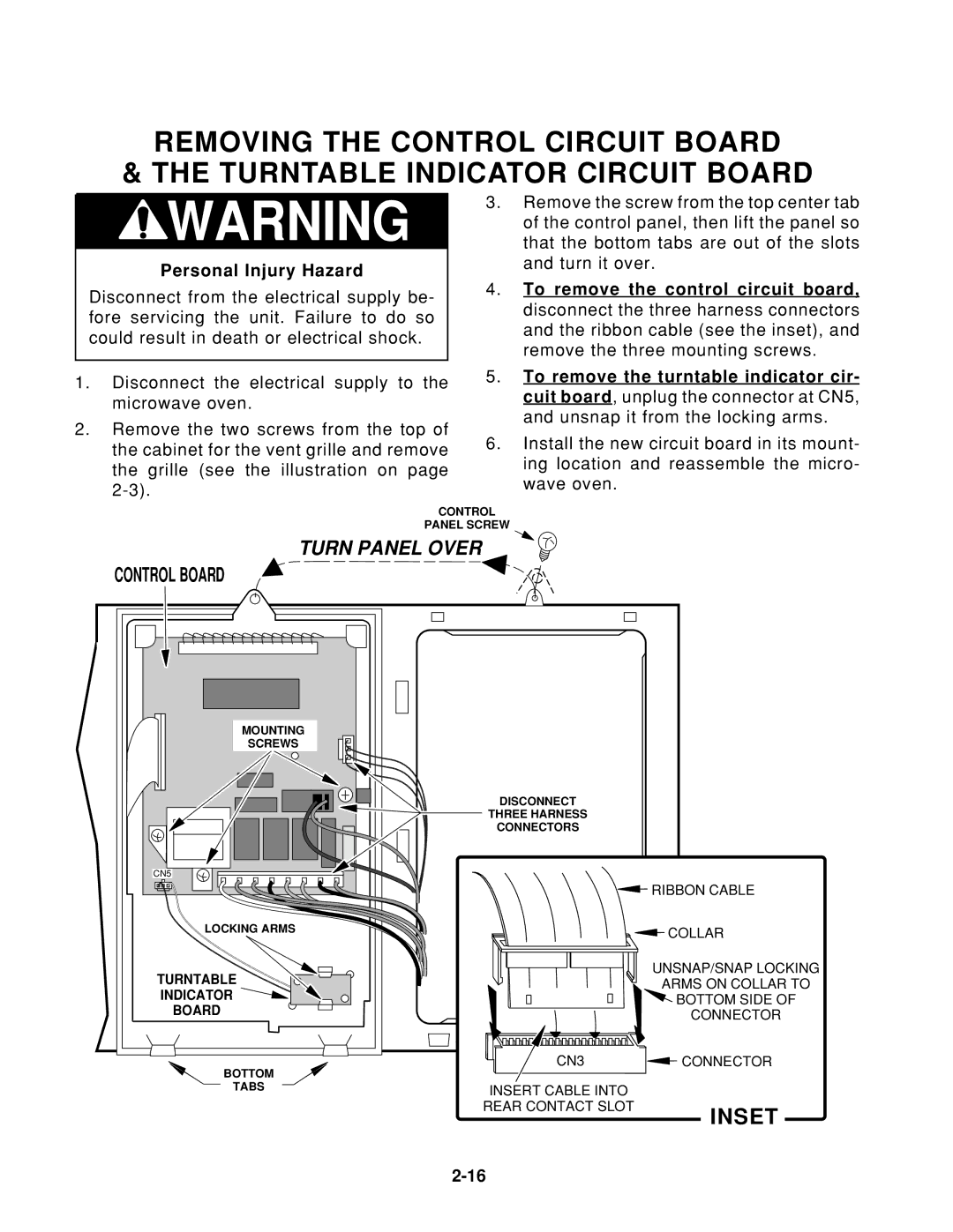 Whirlpool 1997 E service manual Control Board 