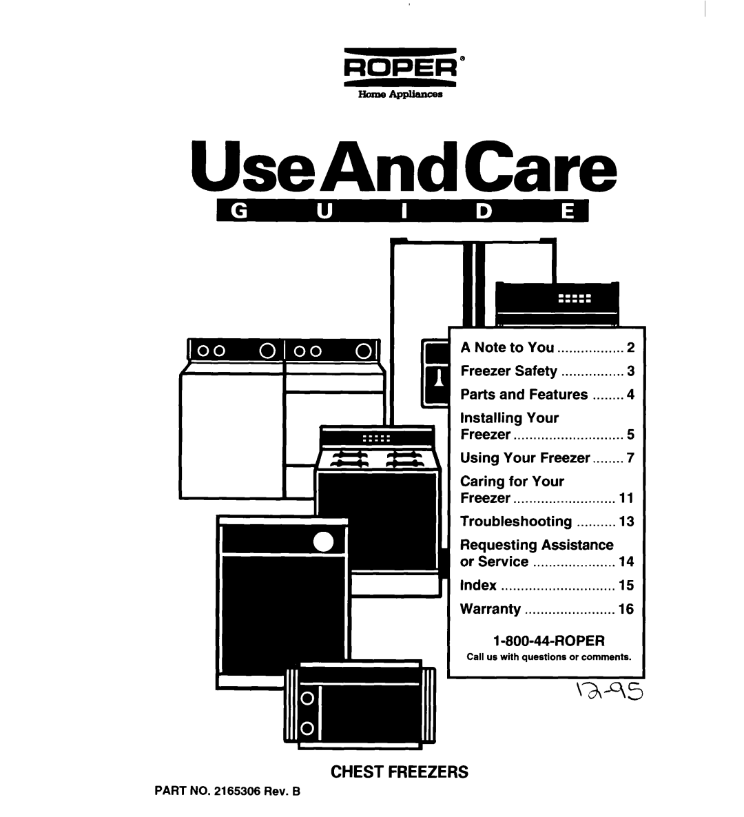 Whirlpool 2165306 warranty UseAndCare 