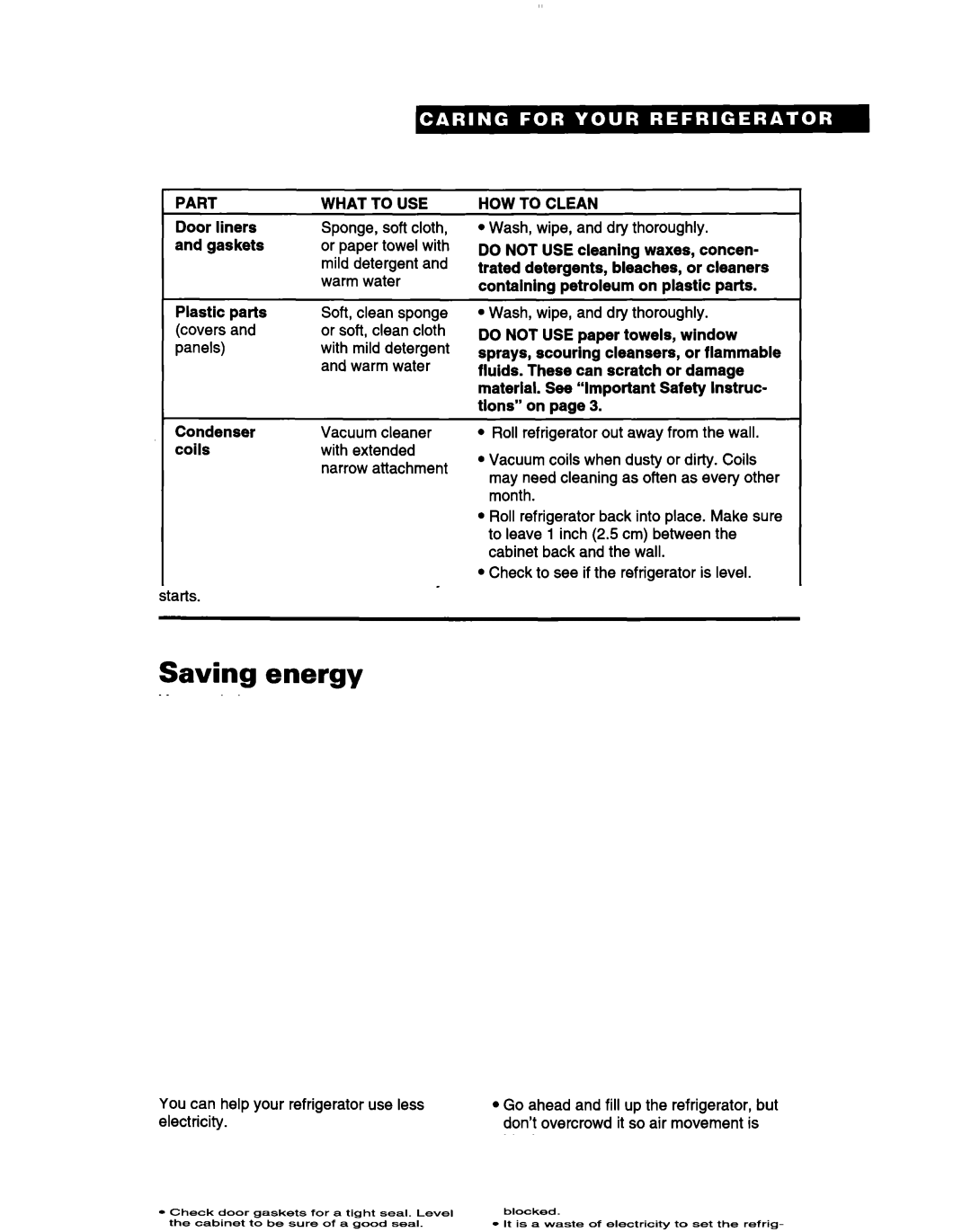 Whirlpool 2183013 warranty Warm water, Covers, Panels, Vacuum cleaner, With extended, Wash, wipe, and dry thoroughly 