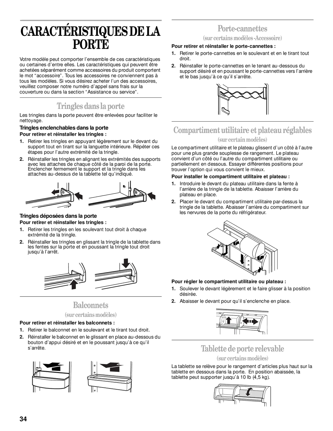 Whirlpool 2205266 manual Porte 