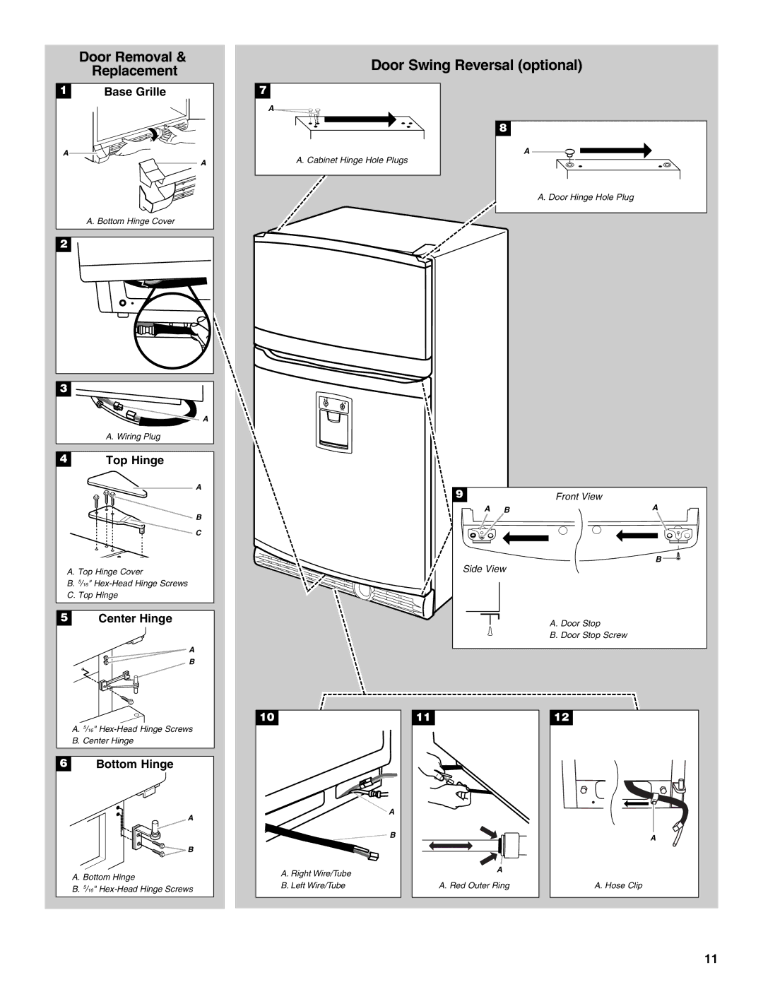 Whirlpool 2302309 warranty Door Removal Replacement 