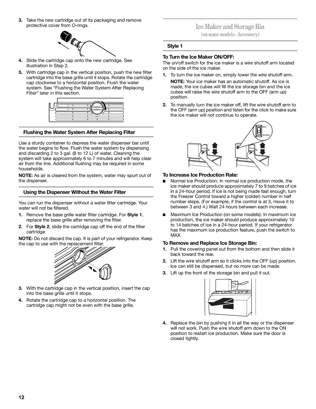 Whirlpool 2308045 manual IceMakerandStorageBin 