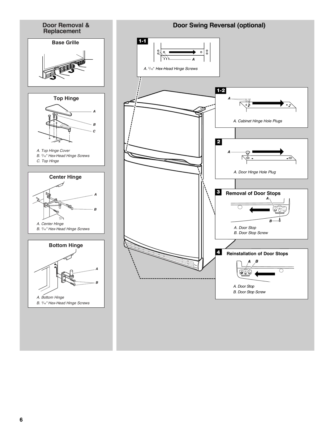 Whirlpool 2314466 manual Door Swing Reversal optional 