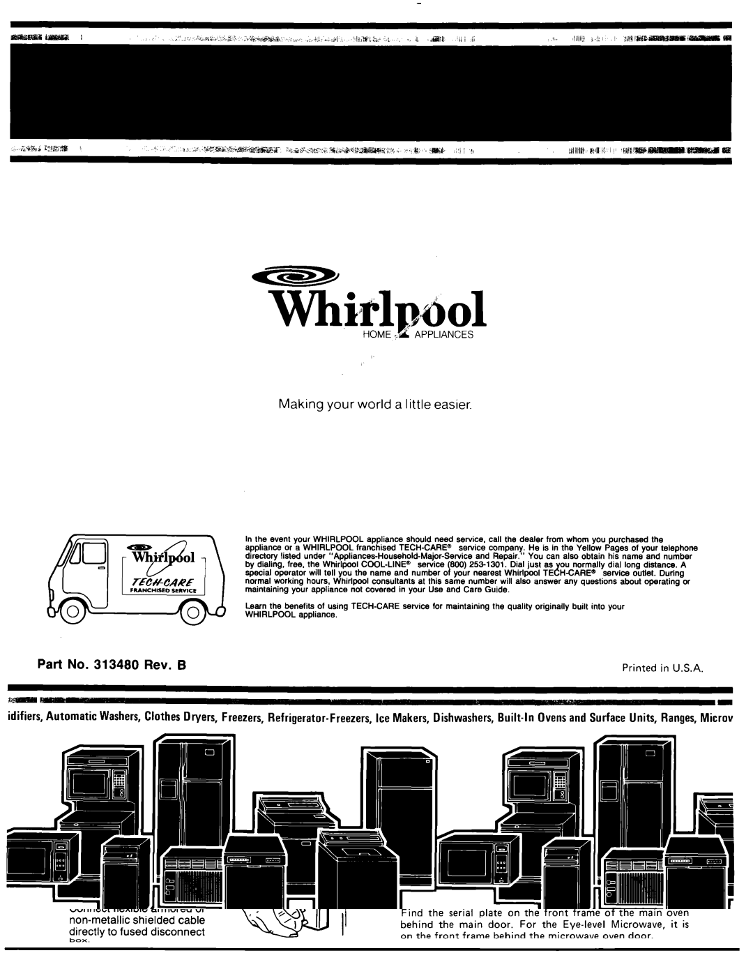 Whirlpool 30 eye-level range manual Making your world a little easier 