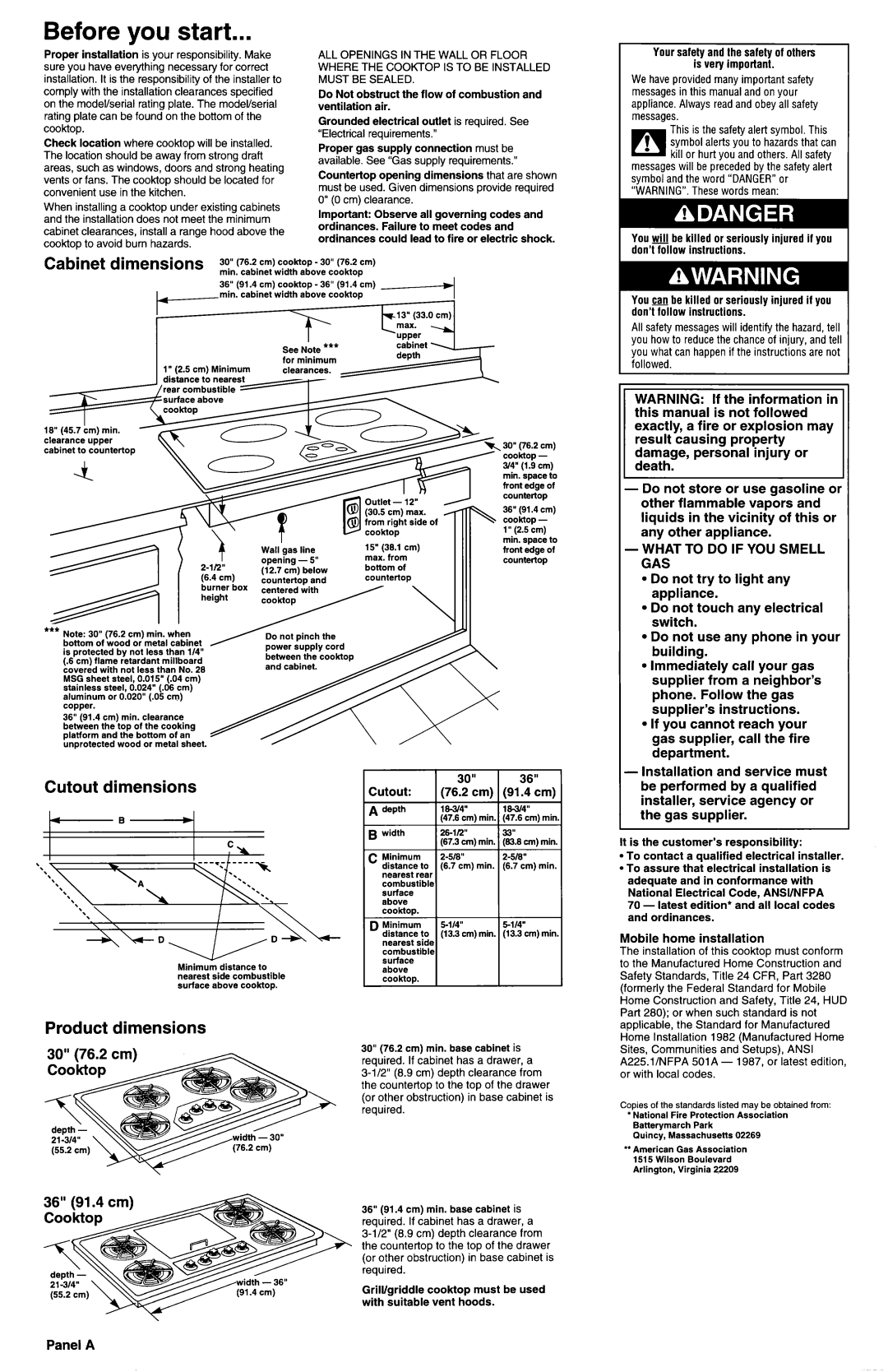 Whirlpool 3189086 installation instructions Before you start 