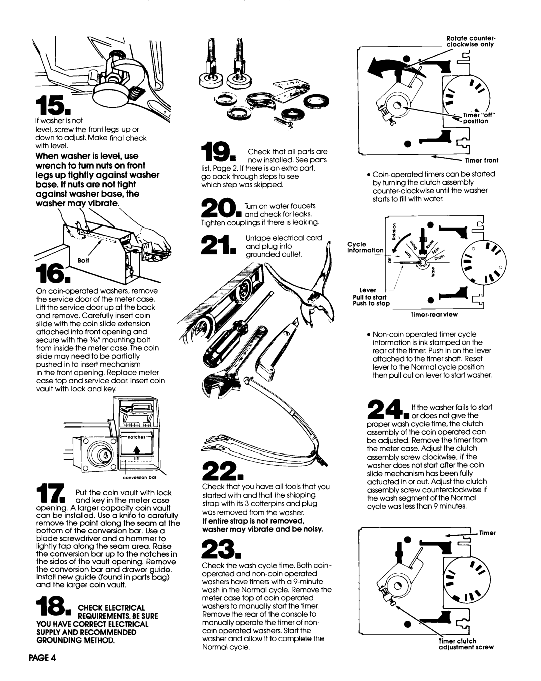 Whirlpool 3354199 installation instructions Groundingmethod, YiiiiT’mer \ ‘5 \ .a, PAGE4 