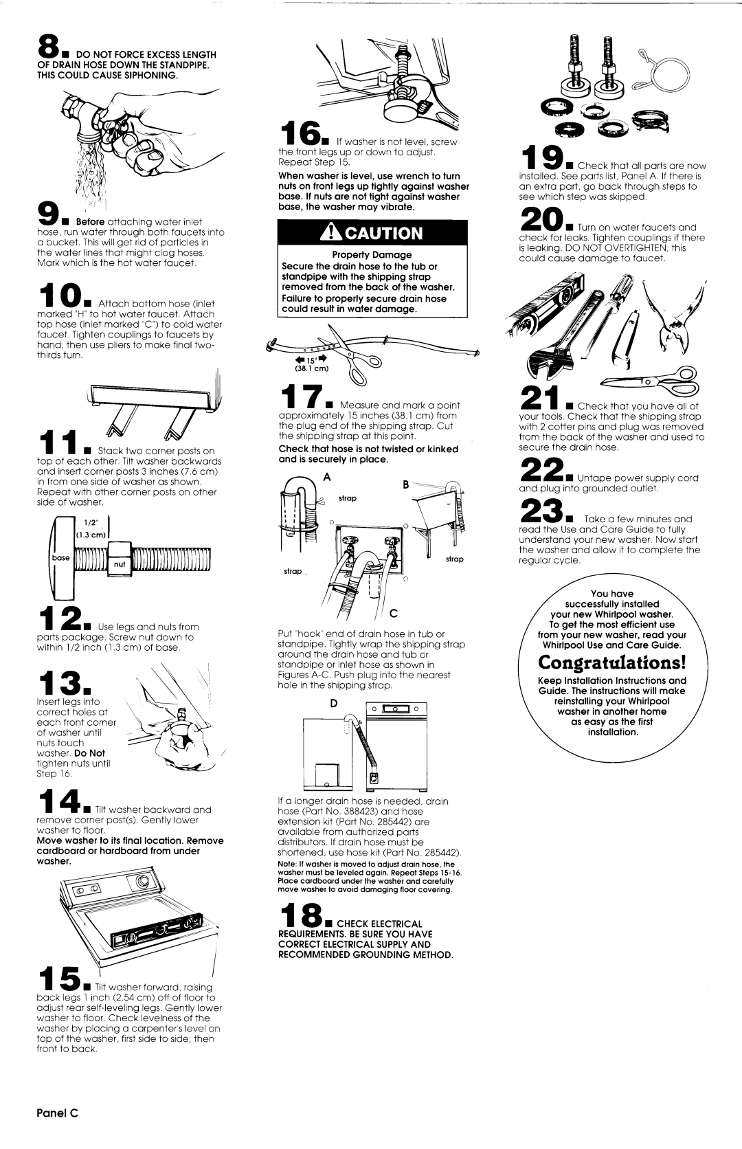 Whirlpool 3358968 installation instructions Congratulatfons 