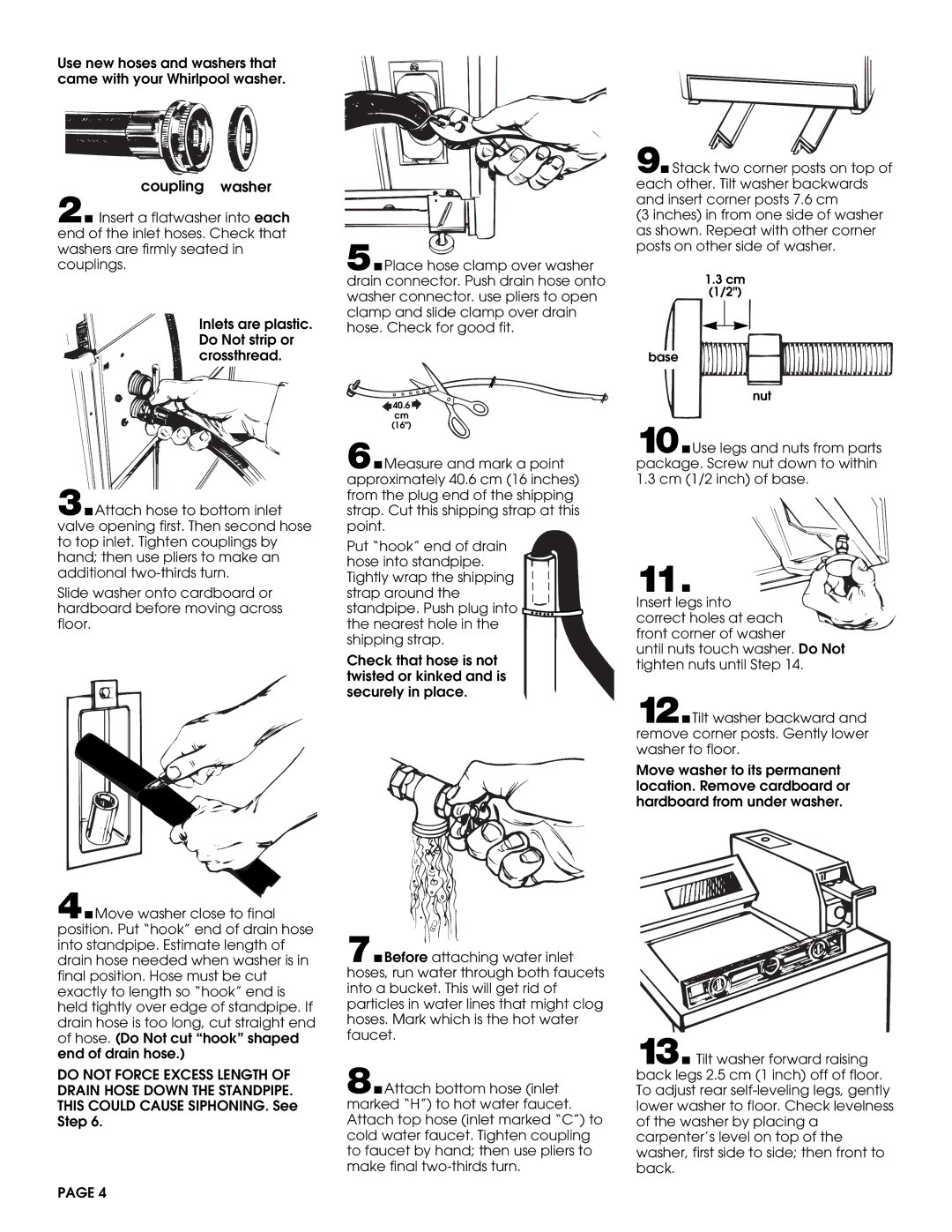 Whirlpool 3360619 installation instructions Coupling washer 