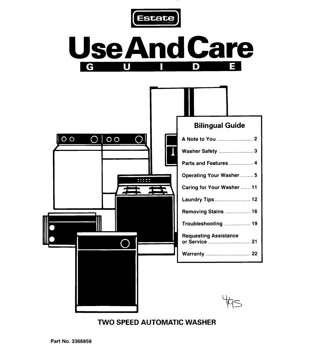 Whirlpool 3366859 warranty UseAndCare 