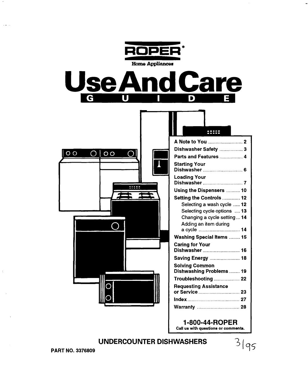 Whirlpool 3376809 warranty UseAndCare, HomeAppliancer 