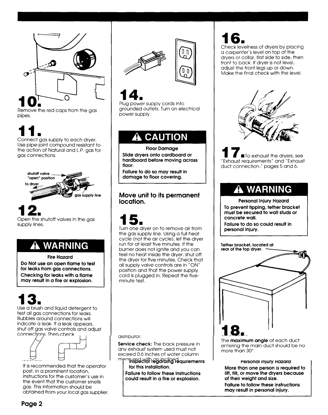 Whirlpool 3395339 manual 14 w, Move unit to its permanent location 