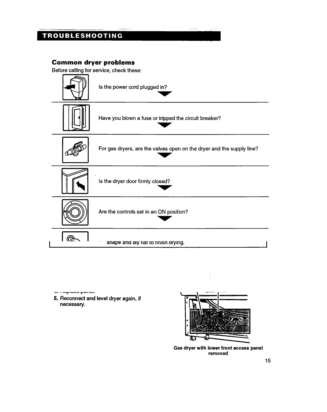 Whirlpool 3401086 warranty Common, Dryer problems 