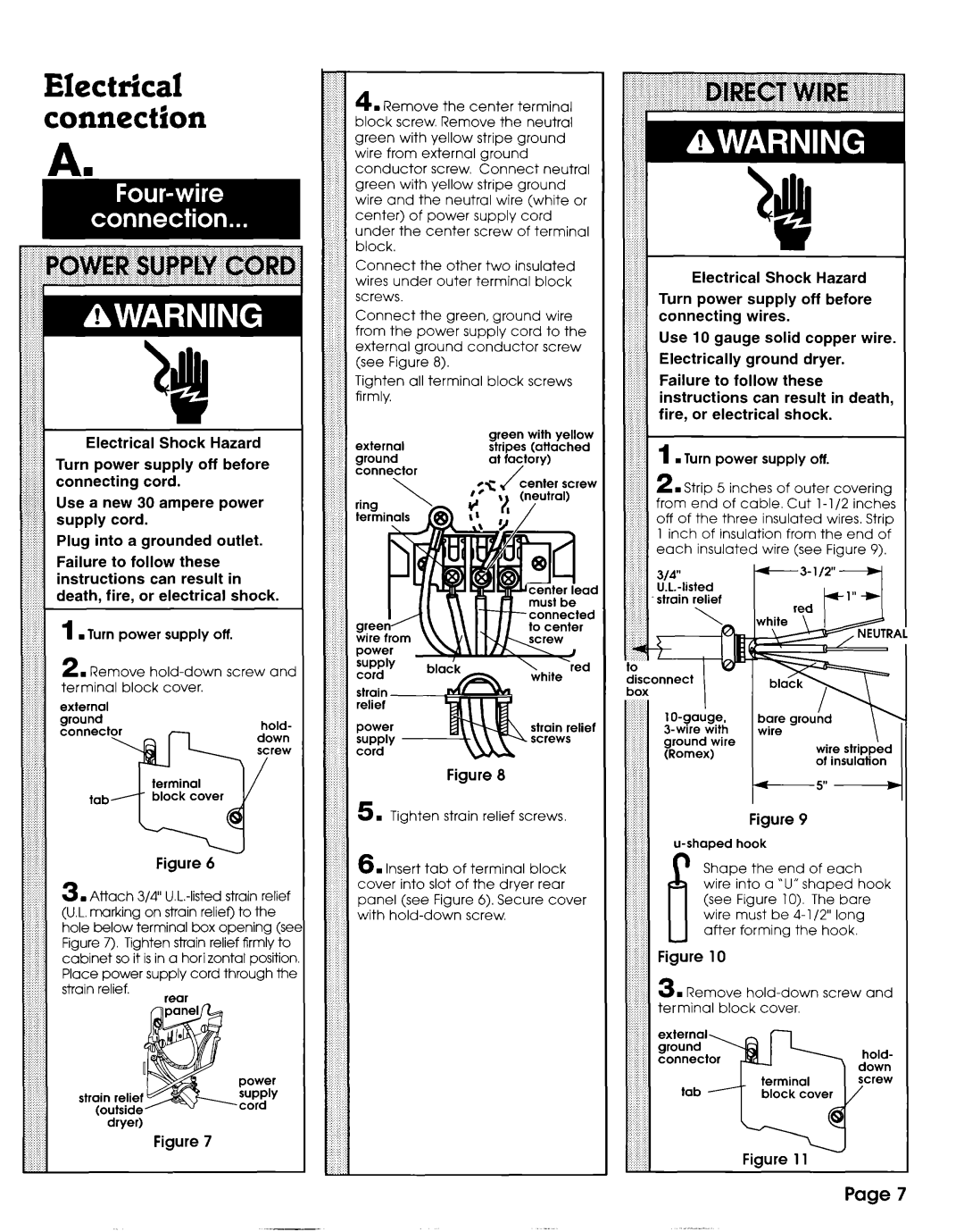 Whirlpool 3406449 installation instructions Electrical connection 