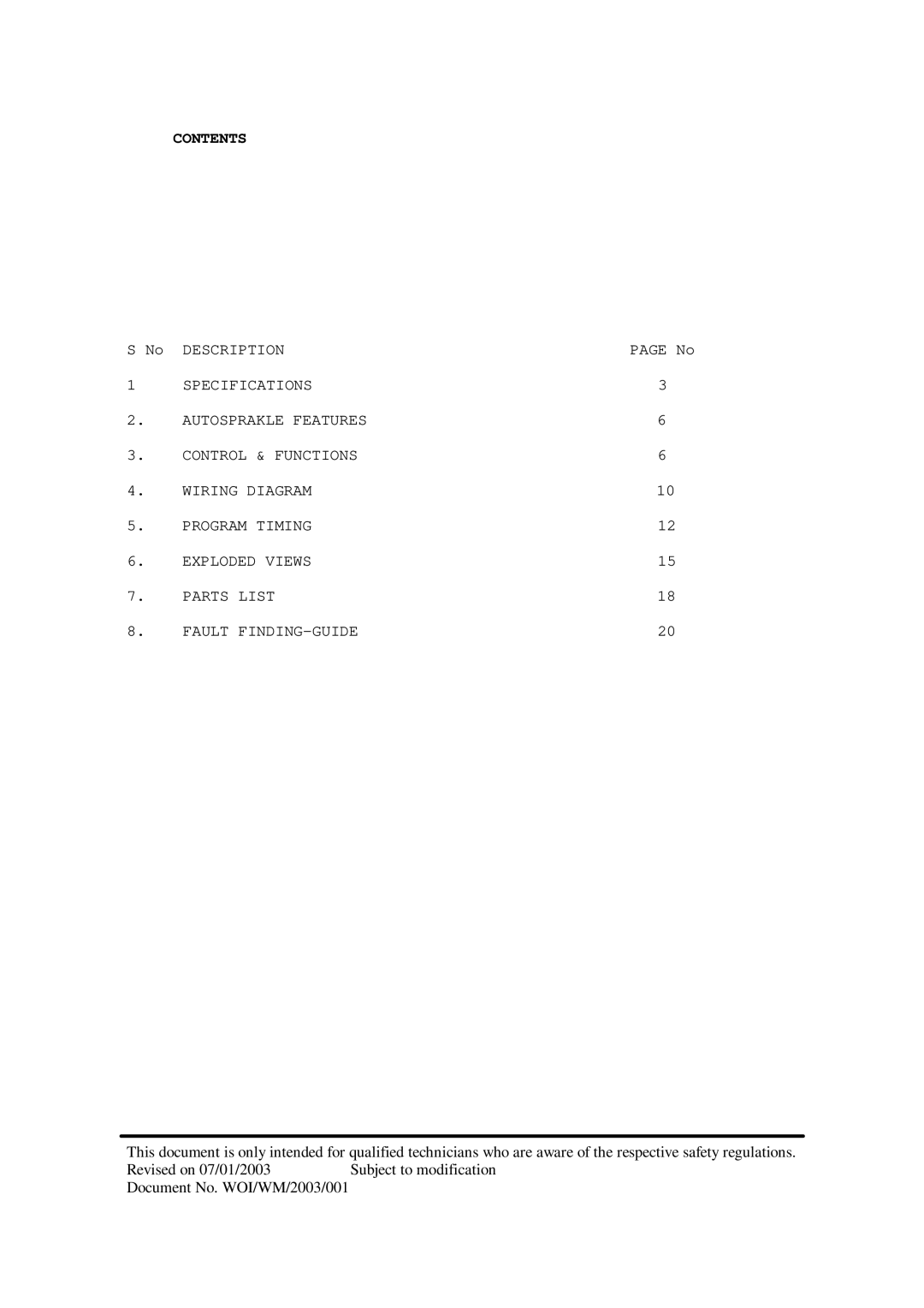 Whirlpool 3775 service manual Contents 